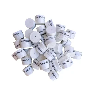 1-Piece Tennis Racket Beach Bat Baseball Pickleball Paddle Cricket Badminton Racket Anti-Slip Sweat-Absorbing Strap White Perforated