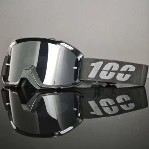 100LK Motocross Glasses Dirt Bike Goggles Full-Rim PC Frame Lightweight Replaceable Lenses Multicolor Motorcycle Sports Outdoor