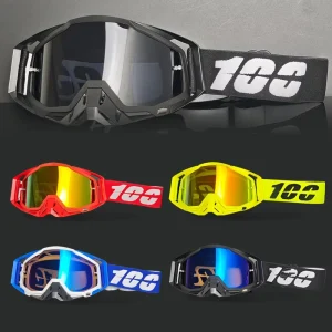 100LK Sport Goggles Full-Rim UV400 Protection Adjustable Strap Replaceable Lenses PC Frame