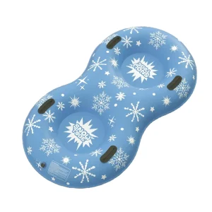 2 Person Inflatable Snow Tube 67x36in 400 Micron PVC Adult and Kid Friendly Sled w Grip Handles Winter Fun Gifts for Kids Adult