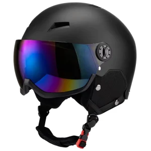 2-in-1 Visor Ski Helmet with Integrated Goggles for Men and Women All-Mountain Winter Sports