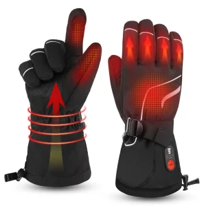 2200mAh Adjustable Heating Temperature Hot Winter Outdoor Sports Safety Waterproof Heated Football Ski Gloves