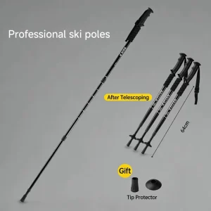 270 g Aluminum Alloy Alpine Ski Pole with EVA Grip, Adjustable and Telescopic