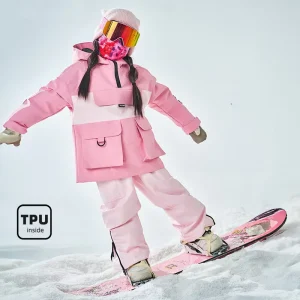 2pcs Thermal Ski Suit for Kids Waterproof Pants Jacket Winter Sports Windproof for Boys Girls for Skiing