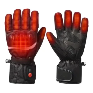 3 Levels Temperature Control 7.4V Lithium Polymer Battery Winter Electrical Leather Hands Heated Motorcycle Gloves