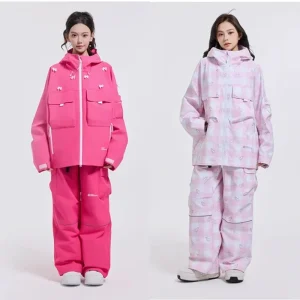 -30℃ Ski Wear for Men and Women Hooded Sweater Reflective Ski Suits Thickened Warmth Waterproof Ski Jacket Pant