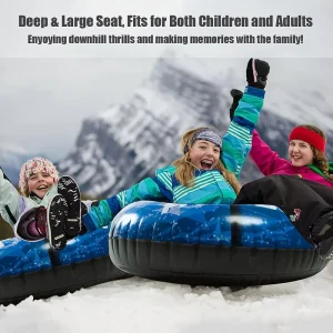 37-Inch Inflatable PVC Snow Tube with Handle