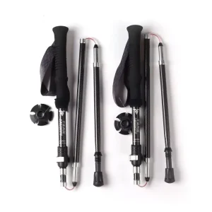 3K Carbon Fiber Lightweight Collapsible Hiking Trekking Pole for Camping and Backpacking