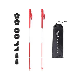 4-Section Lightweight Foldable Carbon Fiber Travel Hiking Trekking Poles with EVA Foam Handle