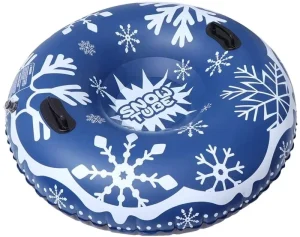 47-Inch Heavy-Duty Snow Sled Tube with Handles for Adults and Kids