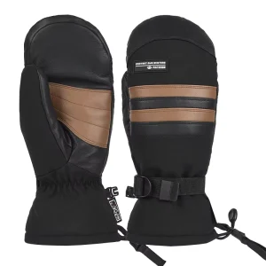 5-Finger Insulated Goat Leather Ski Gloves Waterproof Winter Sports Gloves