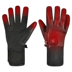7.4V 2200mAh Heated Gloves for Horse Riding and Hiking, Waterproof Touchscreen Compatible Windproof Rechargeable Winter Gloves