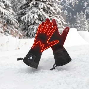 7.4V 2200mAh Rechargeable Lithium Heated Ski Gloves for Men Winter Accessories