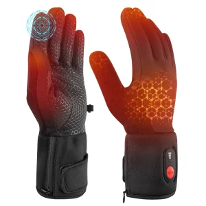 7.4V Rechargeable Battery Electric Heated Gloves Winter Waterproof Thin Ski and Work Glove Liners for Snowboarding