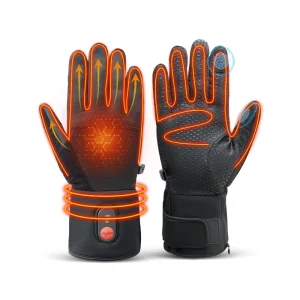 7.4V Rechargeable Heated Ski Glove Liners Waterproof Touchscreen