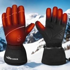 7.4v Battery Heated Gloves Women Men Touchscreen Ski Motorcycle Hand Warmers Waterproof Thermal Heat Ski Gloves Winter Sports