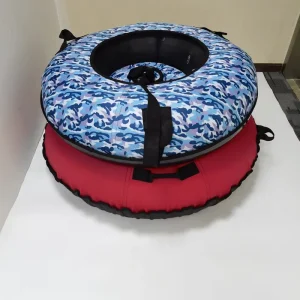 70~120cm Kids and Adults Snow Tube Heavy Duty Inflatable Toy with Reinforced Handles Outdoor Winter Sled Rubber Hard Bottom Ring