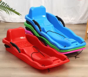 85*40*25cm Thickened Plastic Snowboard Kids & Adults Outdoor Grass Sand Sliding Board with Brake Single Snow Sled Toboggan