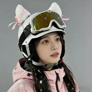 ABS EPS Ski Helmet for Adults and Children with Breathable Design and Anti-Fog Lens