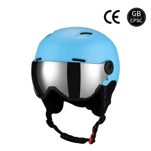 ABS + EPS Ski Helmet with Integrated Ski Goggles and Invisible Ear Protection