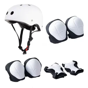 Adjustable ABS EPS Helmet and Pads Protective Gear Kit for Children Biking Skating Cycling