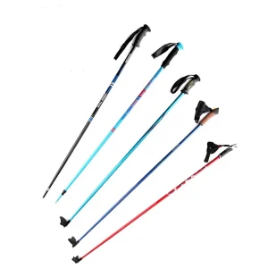Adjustable Aluminium and Carbon Ski Poles, Nordic Telescopic Alpine Racing