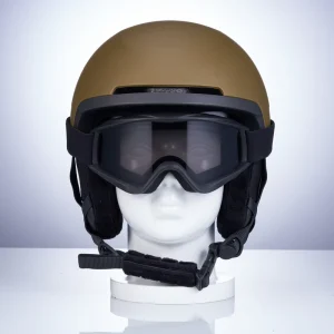 Adjustable Brown Adult Ski Helmet with Removable Earpads