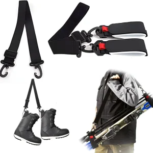 Adjustable Double-Sided EVA Nylon Ski Strap with Velcro Closure for Two Boards
