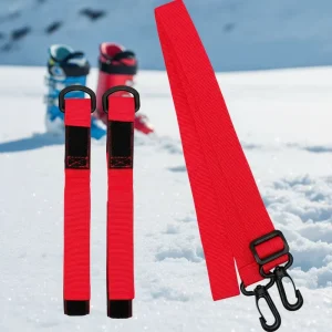 Adjustable Professional Men’s Ski Carrier Strap with Hook & Loop Closure Reusable Durable Eco Friendly Ski Binding Belt