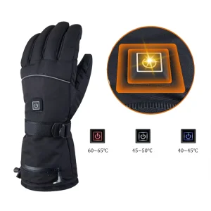 Adjustable-Temperature Heated Waterproof Gloves for Snowboarding and Skiing