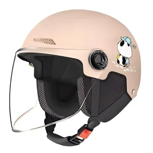 Adult ABS+EPS Half Helmet with Clear Visor, 3C Certified Ventilation, for Motorcycle, Skiing, Riding and Cycling