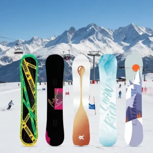 Adult All Round Beginner Professional Two Way Park Flat Flower Snowboard Set for Skiing