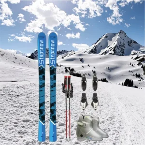 Adult Beginner All Mountain Snowboard Set with Poplar Wood Core, 163cm, Snowboard Boots