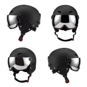 Adult Dual Sport Winter Ski Helmet with Goggles Outdoor Protective Helmet Protector for Winter Sports