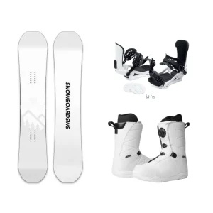 Adult Freestyle Skis Set Fiberglass ABS Poplar Wood Core Sandwich Construction White