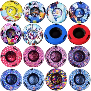 Adult Outdoor Dry Ski Rainbow Donut Snow Tube, 65 70 75 80 90 100 110 120 cm
