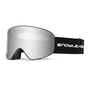 Adult Ski Goggles Windproof Anti-Fog Anti-UV Double-Layer TPU Frame