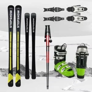 Adult Ski Set with Boots, Bindings and Poles