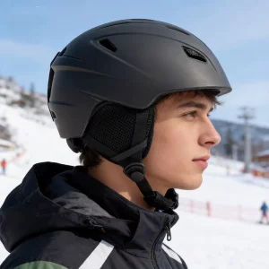Adult Skiing and Snowboarding Helmet with Warm Head Protection for Men and Women