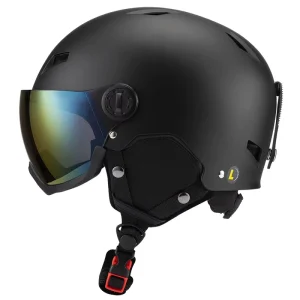Adult Unisex Ski Helmet with One-Piece Lens, Windproof and Anti-Fog, Half Helmet for Winter Snow Sports and Snowboarding