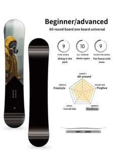 All Practical Quick Release System Winter Eco-Friendly Carbon Fiber Poplar Composite Core Adult Oversized Snowboard