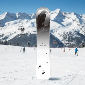 Alpine Ski Snowboard for Adults 150 cm Carbon Fiber Poplar Wood Asymmetrical Hem 3D Printed
