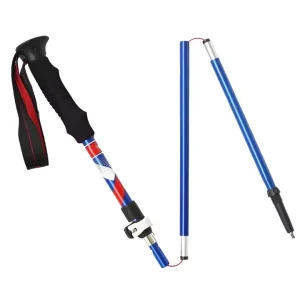 Aluminum Alloy 6061 7075 Outdoor Fold Portable Adjustable Ski Hiking Trekking Poles Nordic Walking Climbing Sticks