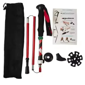 Aluminum Alloy 6061 7075 Outdoor Fold Portable Adjustable Ski Hiking Trekking Poles Nordic Walking Climbing Sticks