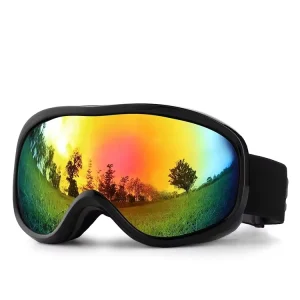 Anti Fog Silicone Ski Goggles Polarized Mirror Lenses Snowboard Skiing Glasses UV400 Protection Snow Sports Eyewear Custom Logo
