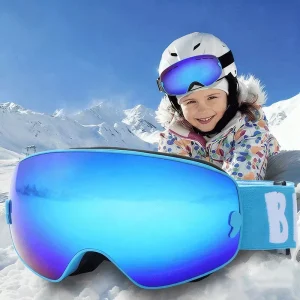 BE NICE Kids Teenager Unisex Anti fog Ski Snowboard Goggles HD UV400 Protection Spherical Lens SNOW 4300(KIDS)