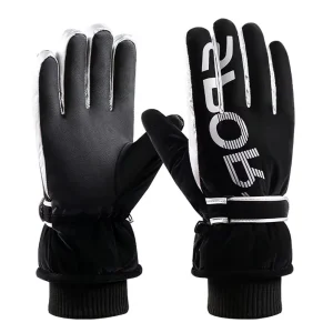 BSCI Factory Direct Sales Thickened Waterproof Warm Ride Gloves Men Women Touch Screen Skiing Wrist Length Winter Sports Outdoor