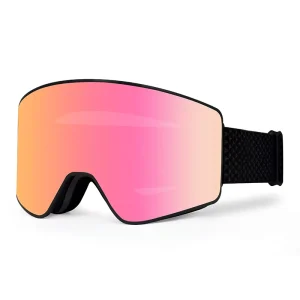 Best Quality Ski Goggles Zeiss Lens Ski Eye protection Googles pink Anti Fog Removable Magnetic Lens Snow Goggles