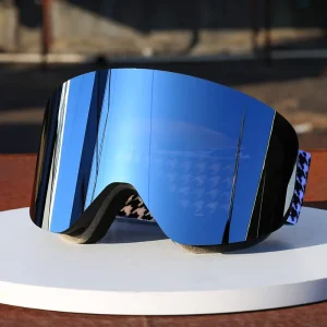 Best Selling Custom Fashionable Semi Rimless Polarized Anti Fog Ski Goggles Magnetic
