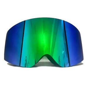 Best Selling Custom Outdoor UV400 Protection Safety Eyewear Anti Fog Full Green Lens Snow Ski Goggles